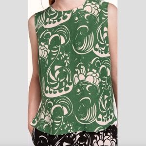 Marimekko Lakla Pieni Tiffanylle linen top  L NWT
